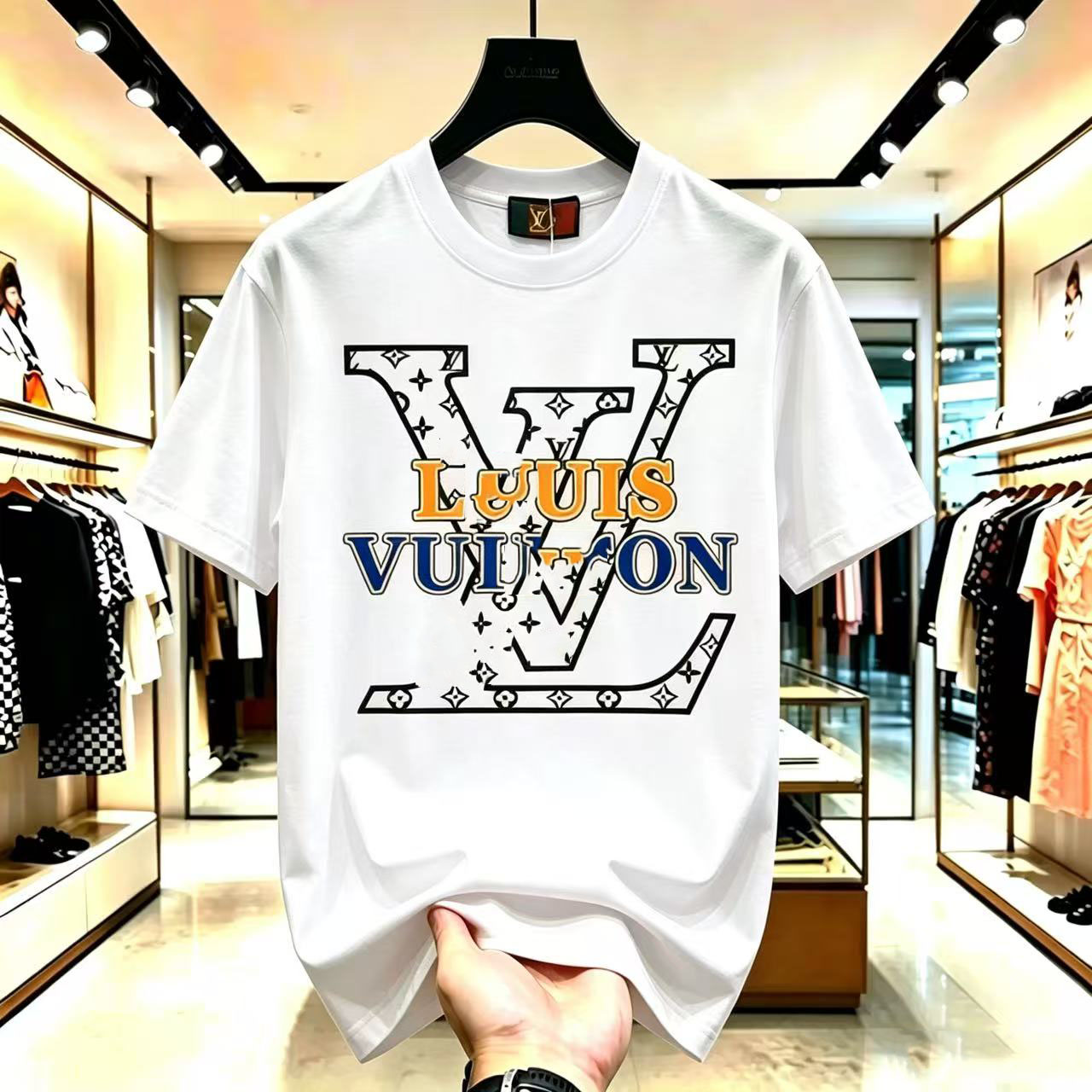 2026 American-style printed cotton short-sleeve T-shirt, summer casual men's loose-fitting sports round-neck shirt, versatile to wear with anyt