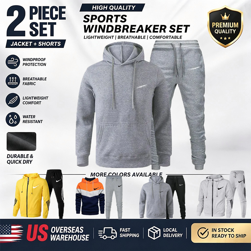 Designer niknk Tracksuits Mens Hoodie designer Jogger Pants Set Sweatsuit Fitness tracksuits With Kangaroo Pocket Drawstring Hood For Workout Runnin
