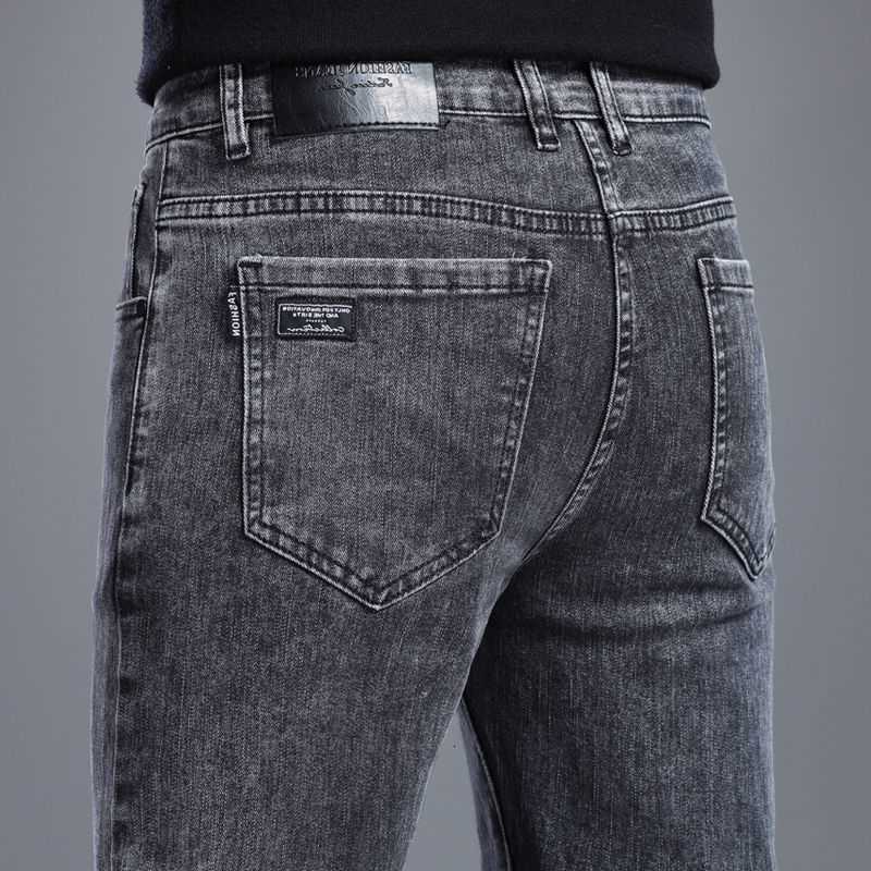 Spring Men's Jeans Autumn New Elastic Men's Jeans Straight Leg Pants Slim Fit Business Casual Versatile Loose Wear-resistant Pants T260922