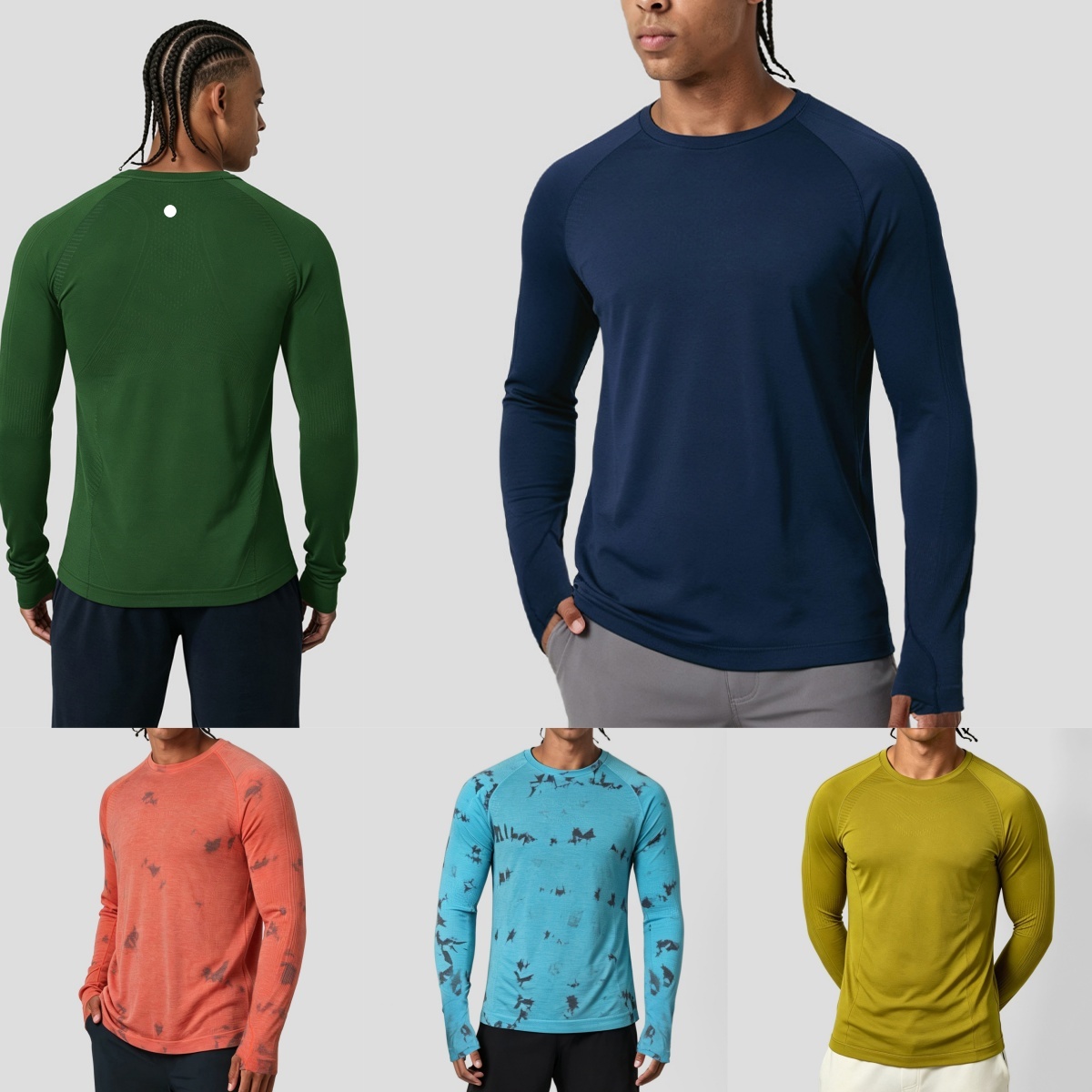 UU-L6547 Chemise à manches longues pour hommes à séchage rapide pour les Sports de plein air t-shirt d'escalade chemises de sport d'entraînement