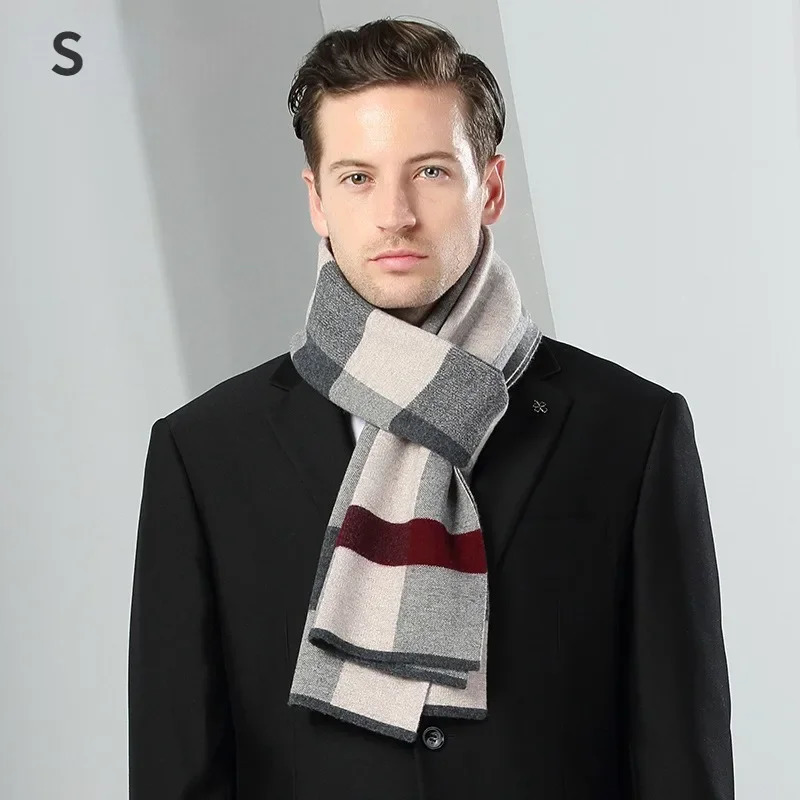 High Quality Pure 100% Wool Men Scarf Soft Warm Cashmere Muffler Male Autumn Winter Shawl Business Scarf Chrismas Gift Boy 260921