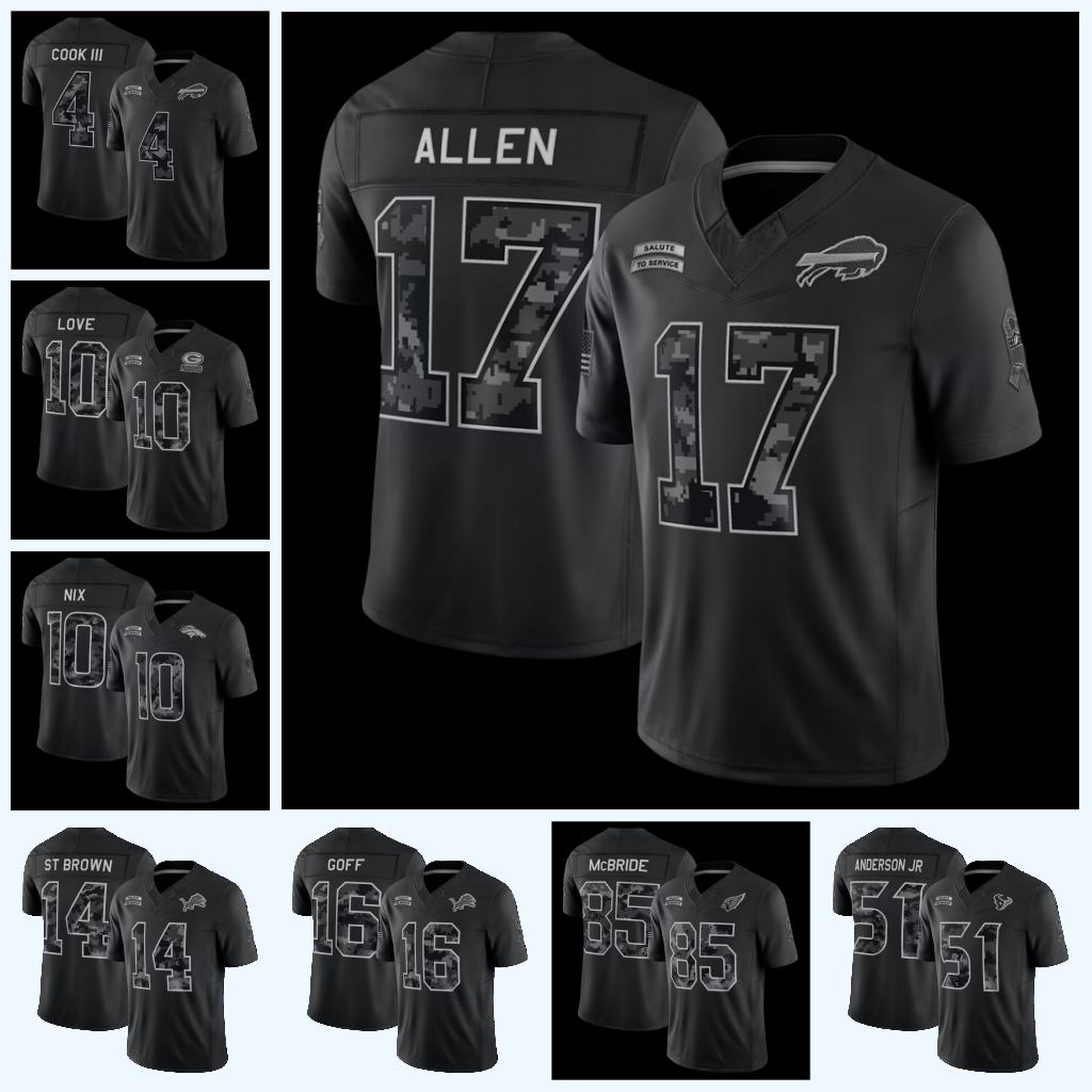 Custom 2026 Salute Service Amon Ra St Jared Goff Bo Nix Love Tyler Shough Pat Tillman Embroidered V-Neck Rugby Jersey Any Name Any Nu