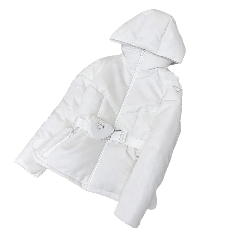 Designer women's clothing autumn and winter new fashion trend retro leisure high-quality classic luxury hooded with belt women's cotton ja