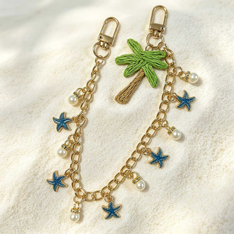 Coconut Accessories Bag Tree Parts Pendant Sea Star Shell Pearl Knot Handbag Decorative Pendant Fashionable Versatile Bag Accessory Fresh Sweet Styl