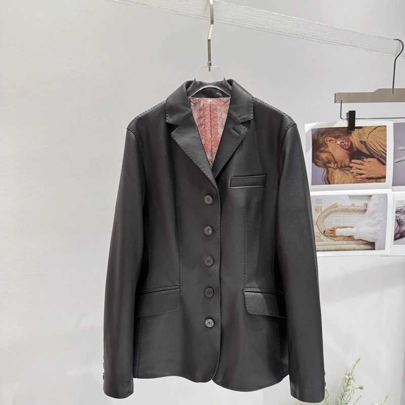 Leather Natural Lambskin Jacket for Women 100% Sheepskin Leather Coat Long Sleeves H319 C260921