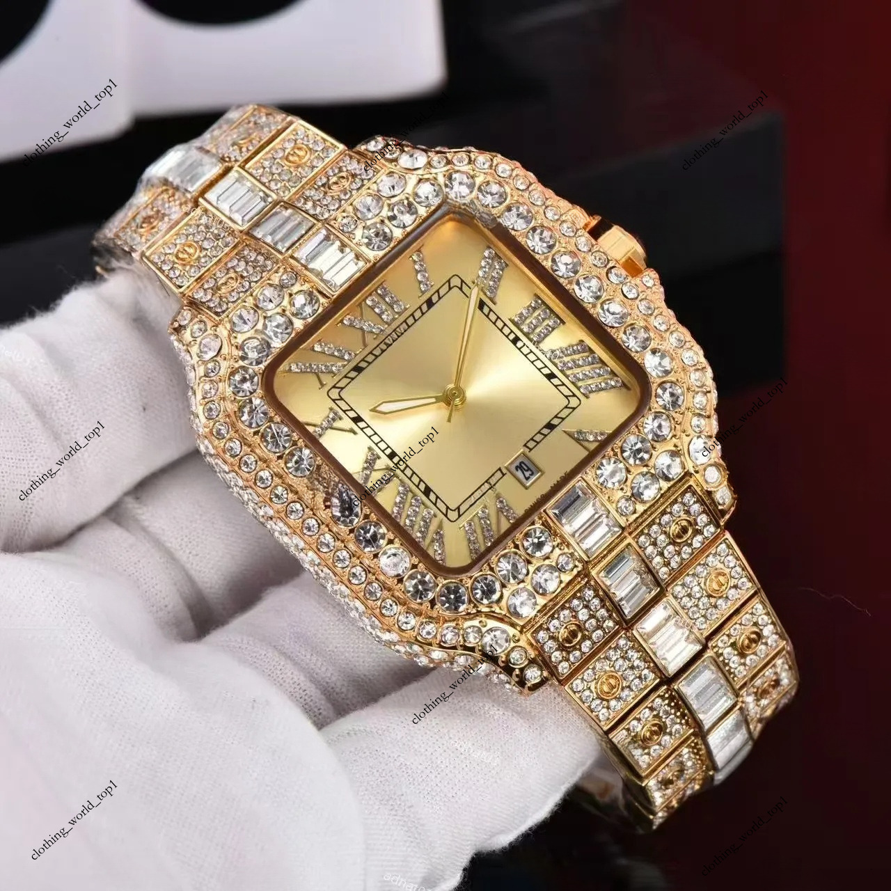 Moissanite Iced Out Designer Mens Watch For Men and Womean High Quality Montre Automatic Movement Noctilucent Watches Orologio Montre De Luxe I1988