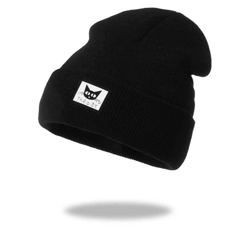 Hat New Women Men Knitted Beanie Cap Autumn Winter Male Lady Casual Embroidered Boy Girl Cap Hat For Women Men M260921