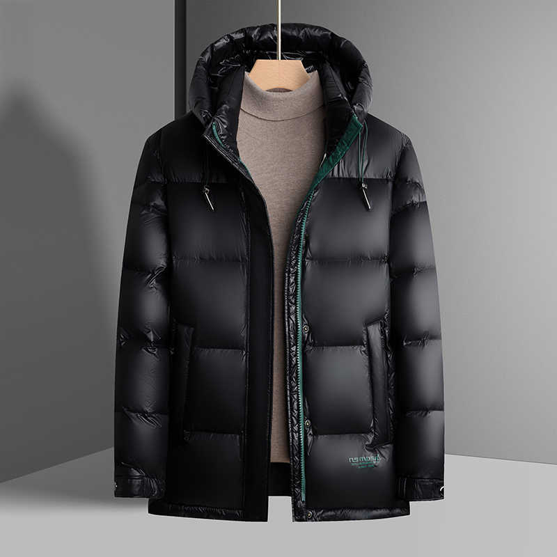 Down Parkas Sell Best Men's 90% White Duck Down Puffer Jacket Men 2025 Winter Keep Warm Outdoor Coat 200g Feather Flilling Hood Parkas Coat C26