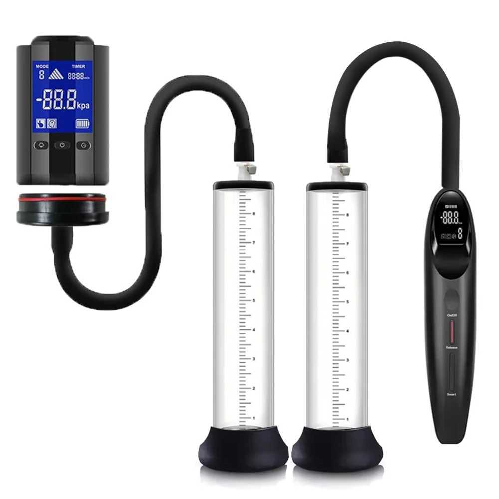 Automatic Penis Pump Penis Enlarger Vacuum Pump Sex Toys for Men Penile Bigger Trainer Adult Male Masturbator Penis Enlargement L26922