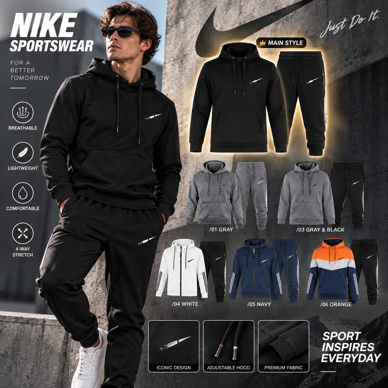 designer nktrack suit mens hoodie sweatpants autumn jacket niknk men women suitabler training jogging soft and durable perfect for fitness and exerc