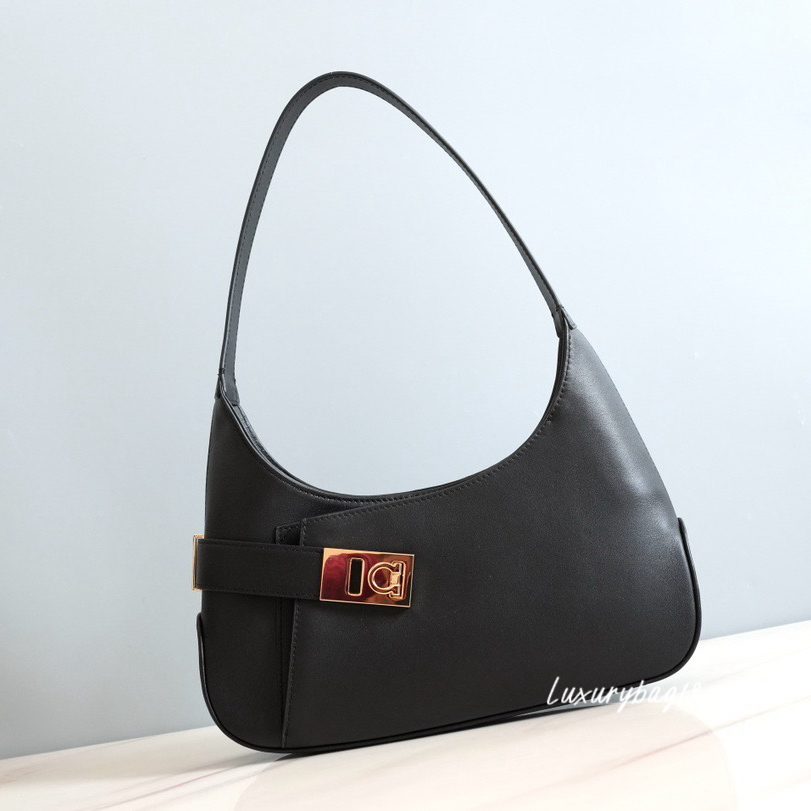 10A womens retro crescent shaped travel backpack simple solid color bag with metal snap closure commuting hobo bag elegant bag in the shape of a loa