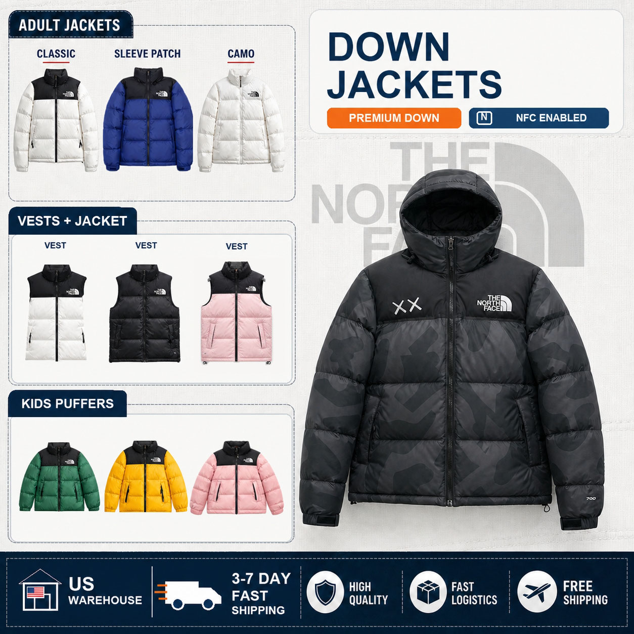 Northess Facelys jacket Men Jacket Designer Puffer Jacket The Nothe Faced 700 Puffer Down Jackets Coats Peak Purple Unisex Unisex Long Sleeve Zipper