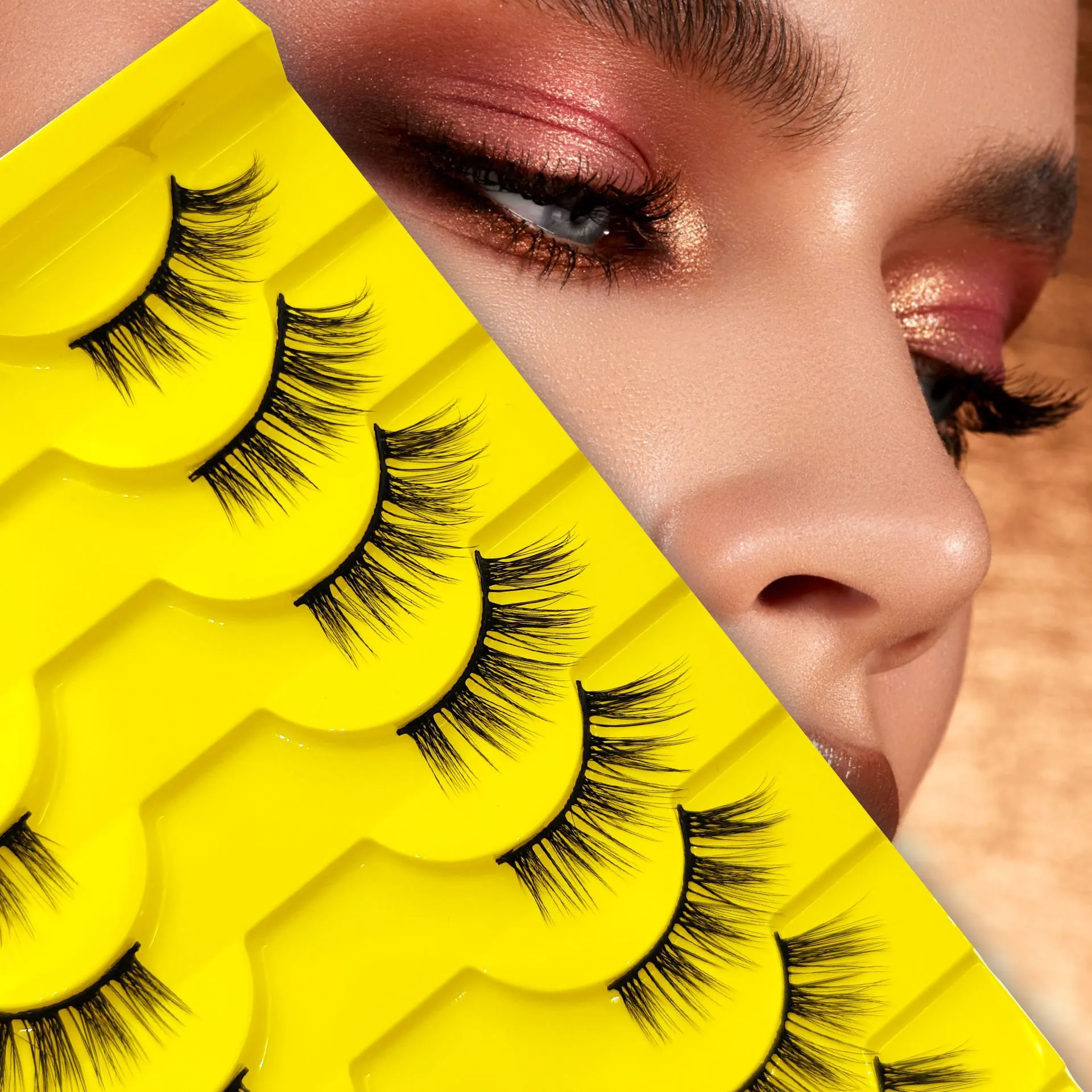 False eyelashes One piece eye tail extension Cats Eye Half Eye High quality Factory direct sales supporting cu C260724