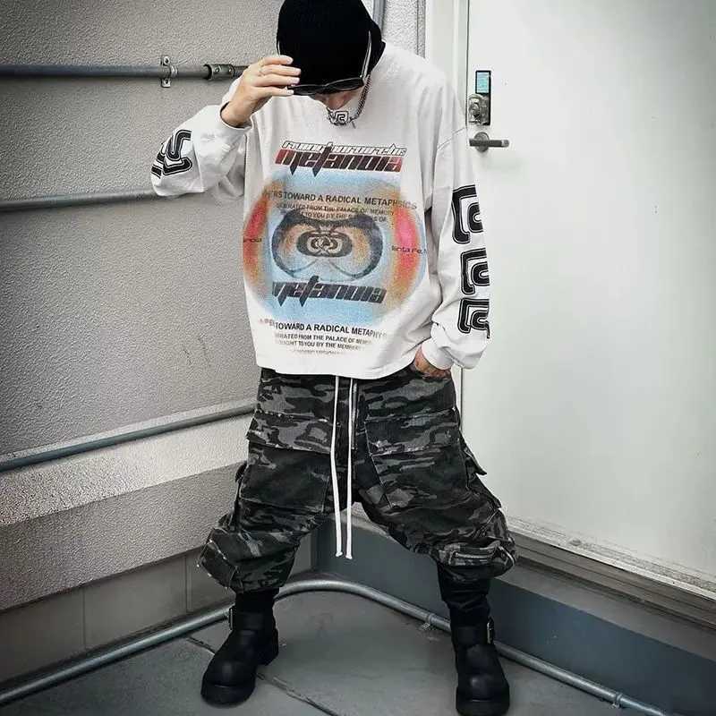 Men's Hoodies Sweatshirts Spring Autumn Fashion Casual O-Neck RRR123 Long Sleeve T Shirt Men Woman Good Quality Vintage Top Tee Streetwear J260