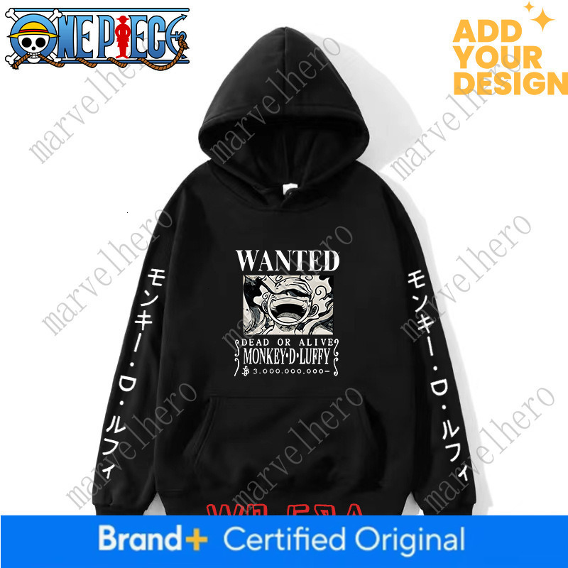 2023 new foreign trade men's sweatshirt, One Piece Luffy printed hoodie, Japanese cartoon anime clothing, ins style