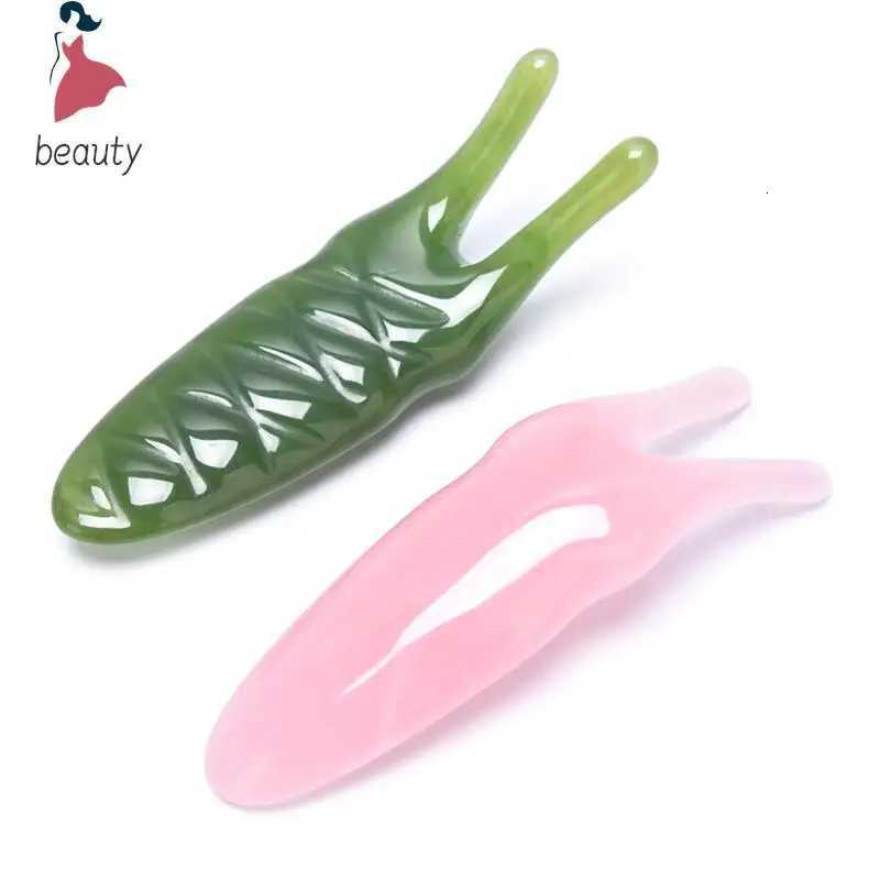 Quartz Face Massager Natural Rose Jade Y-shaped Fork Massage Plate Nose Massage Acupuncture Face Lifting Stone Guasha Scraping Facial Gouache N26092