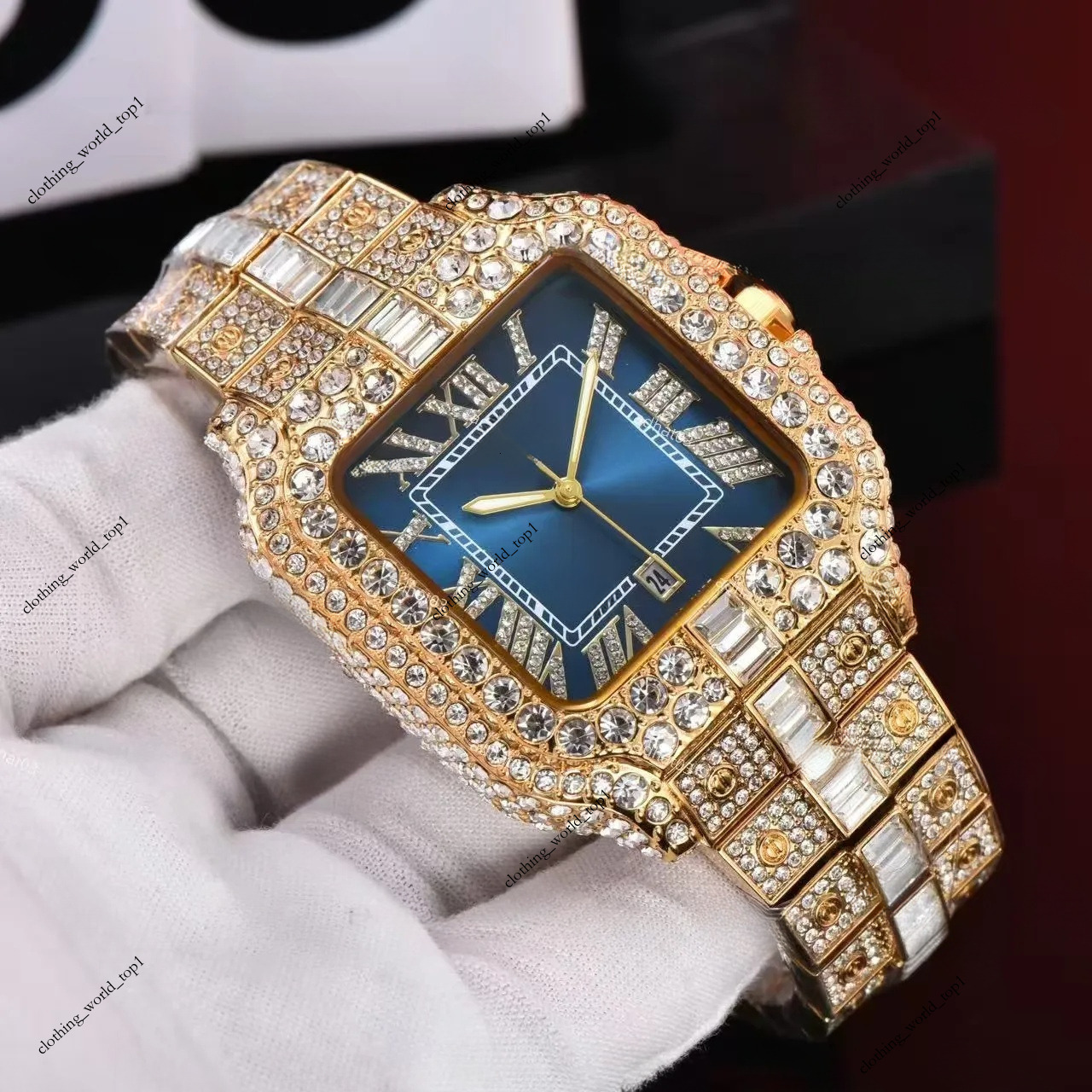 Moissanite Iced Out Designer Mens Watch For Men and Womean High Quality Montre Automatic Movement Noctilucent Watches Orologio Montre De Luxe I1988