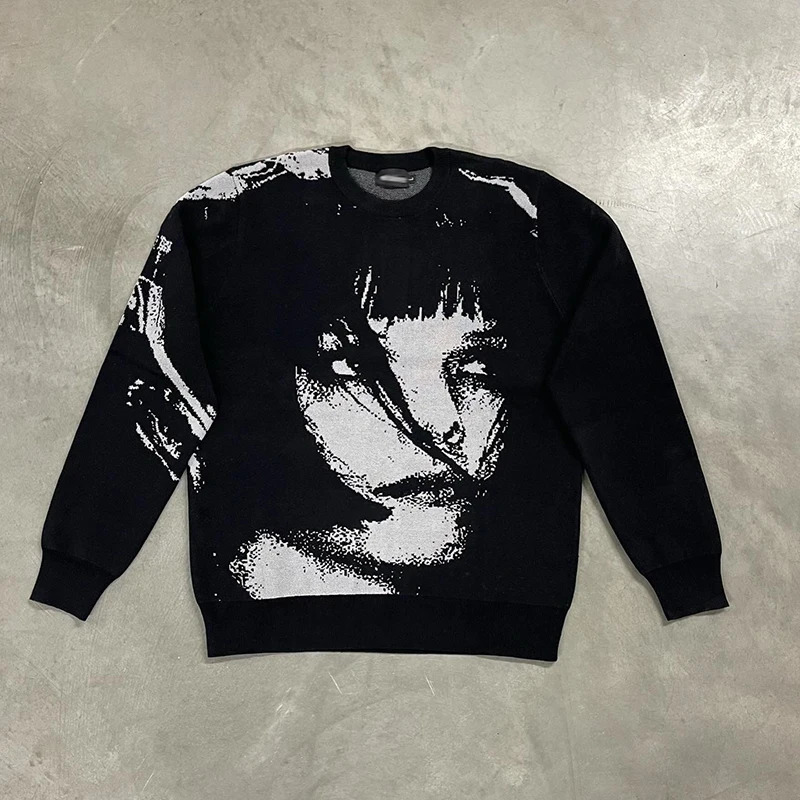 Oversized Mens Sweaters Vintage Sweatshirts Top Vintage Loose Distressed Pullovers Casual Harajuku Autumn Women Cotton Knitwear260921