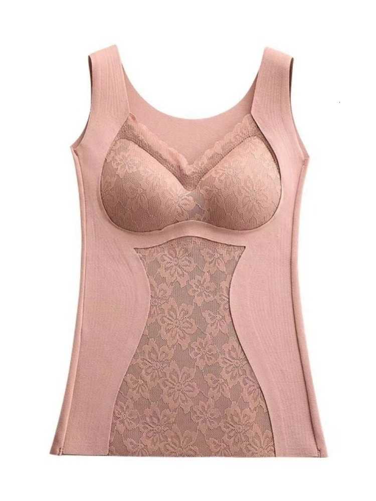 Underwear Women's Thermal for Women Thermal Long Sleeve Lace Trim Crop Top Fleece Lined Seamless Vest Winter Warm Underwear Knitted Pullover Au