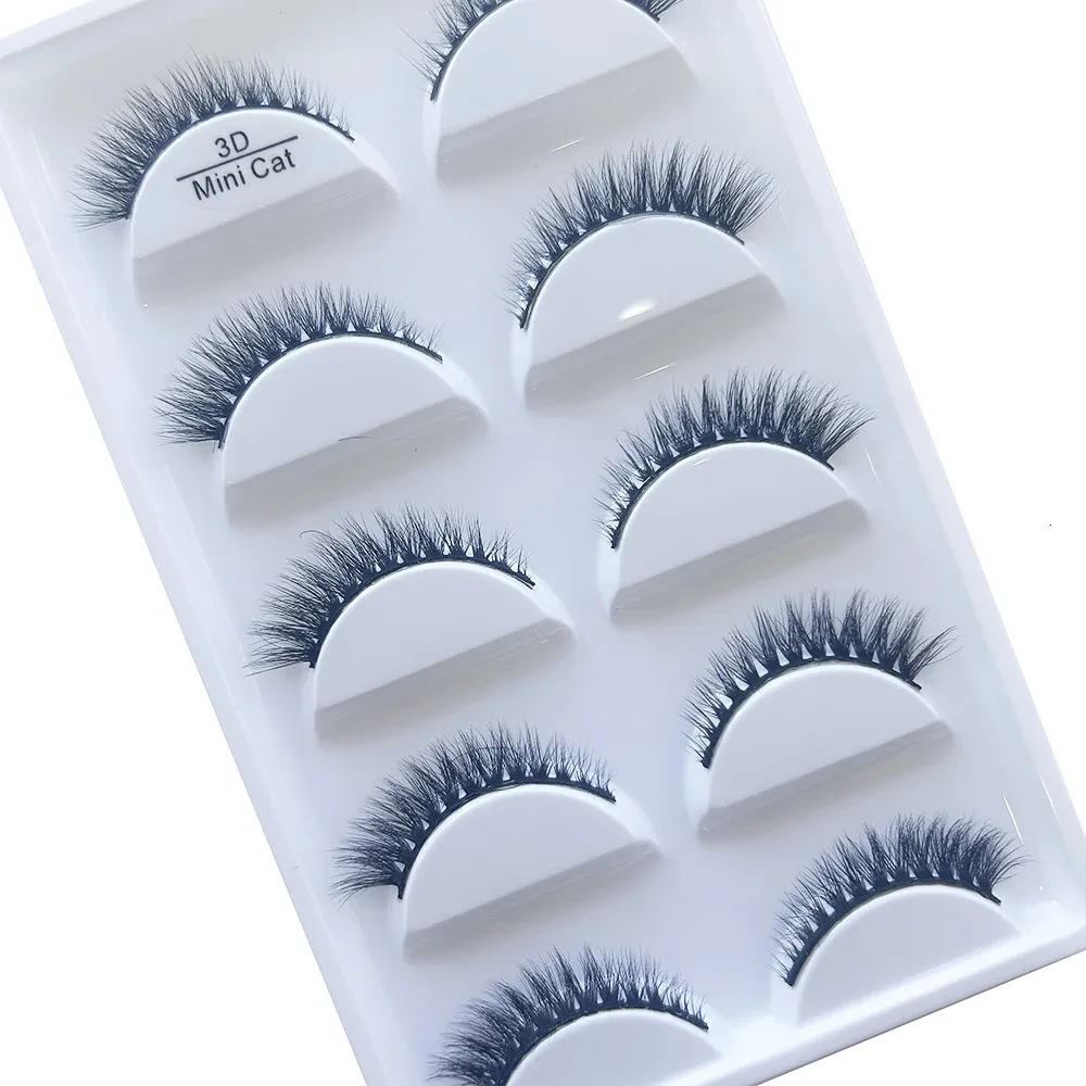 5 Pairs Natural 3D False Eyelashes Makeup Mink Eyelash Fake Eye Lashes Faux Cils Make Up Beauty Maquillaje Tools H13 Mini 260822