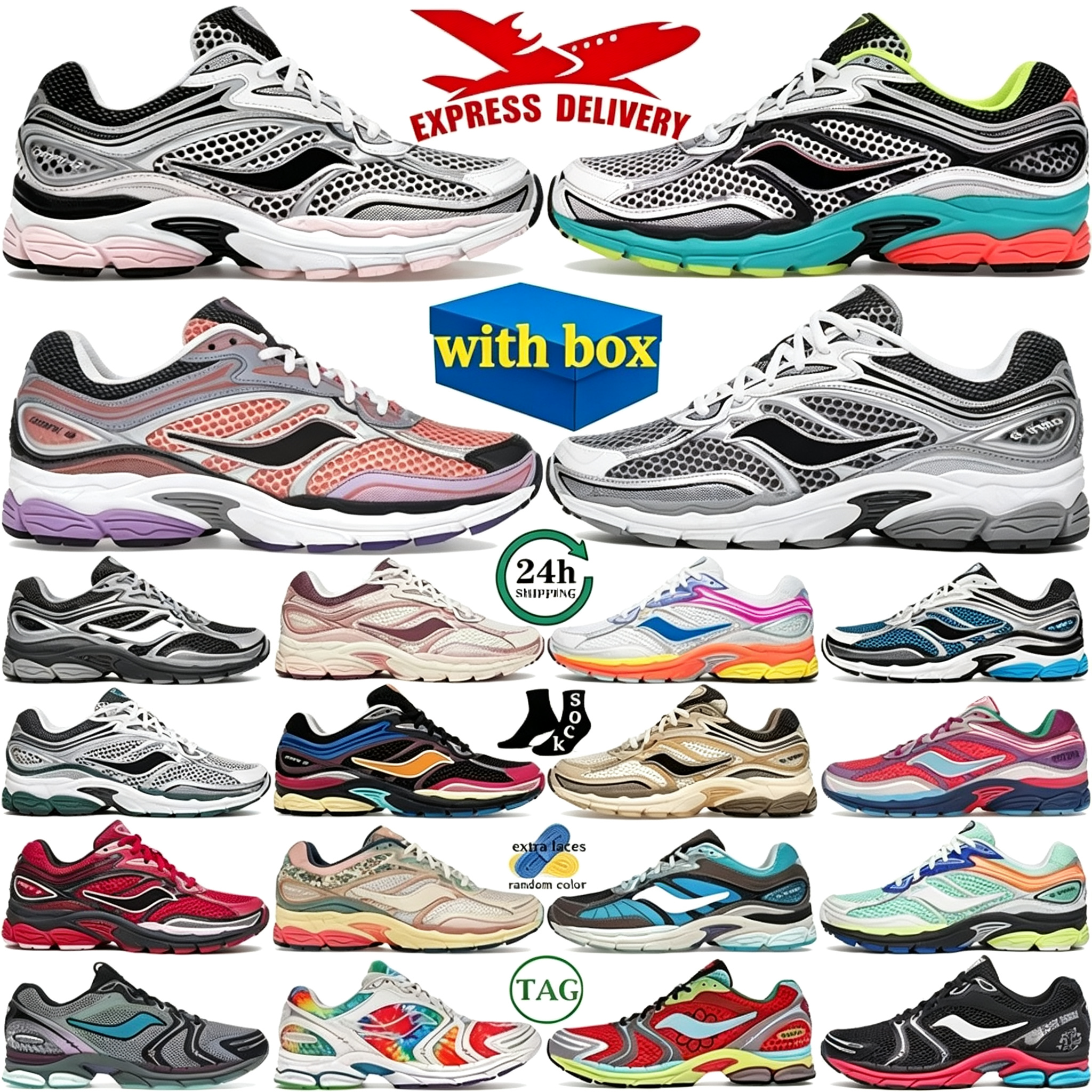 Sauconyy Designer Saucony Progrid Omni 9 Running Sauconny ProGrid Triumph 4 Shoes Sneakers Mens Sauconnies Guide 7 Sneaker Women Trainers EUR 36 45