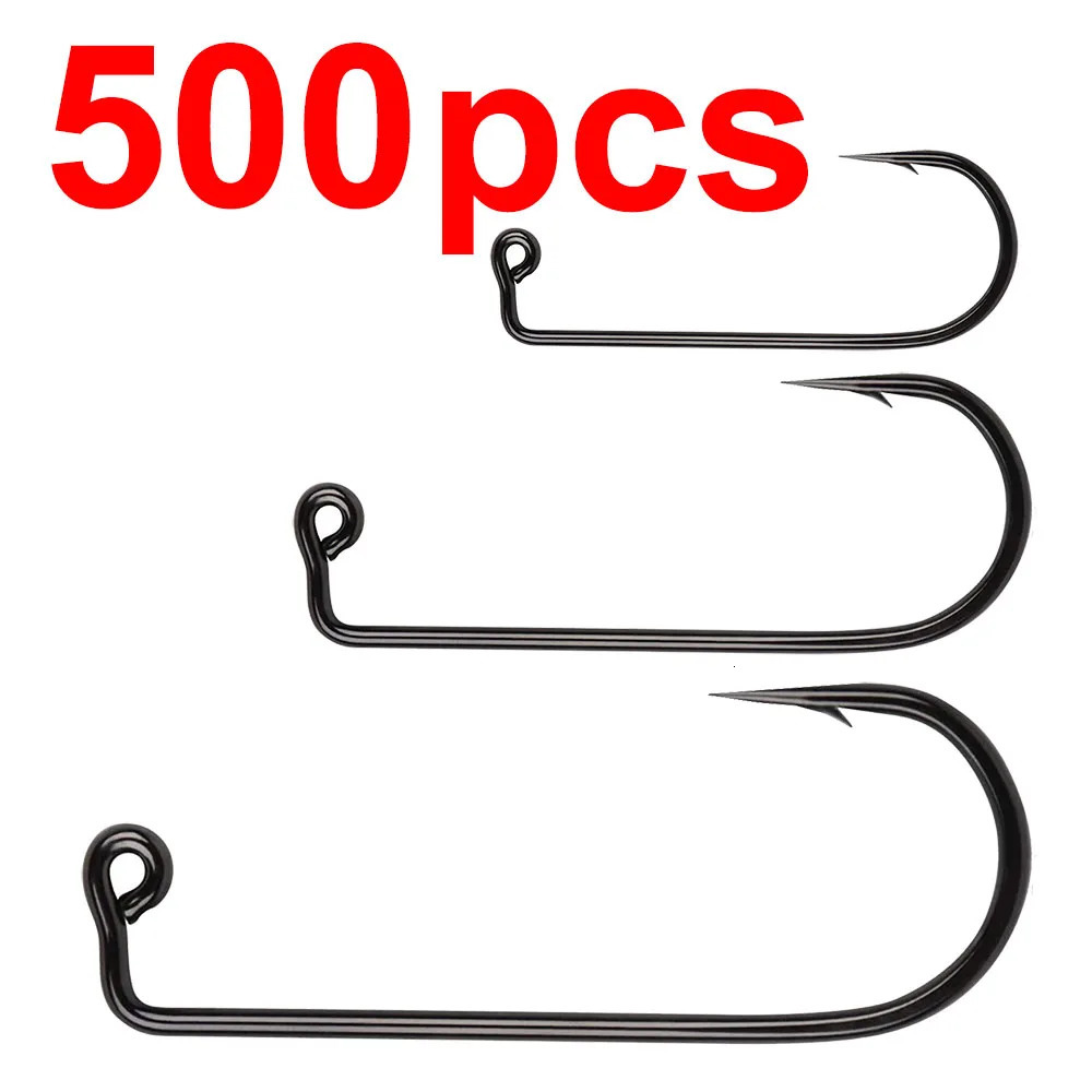 500 Stück 90-Grad-Jig-Fliegenbinden, starker Draht, Salzwasser-Süßwasser-Angelhaken, Aberdeen-Jig-Angeln, Größe 6, 4, 2, 1, 10 bis 40# 260922