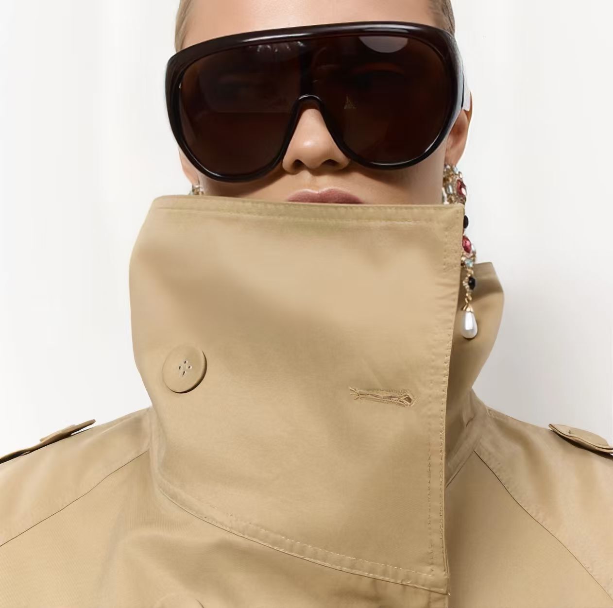 New Model Men, European And American Cross-Border Personalized Sunglasses For Women, Fashionable Sun Protection, Ins-Style Large Frame Trend Liuyuem