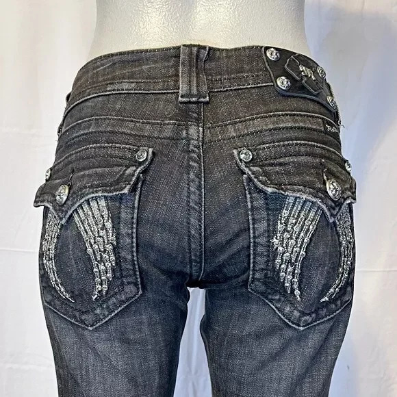 Cargo Women Y2k Gothic Embroidered Rhinestone Black American Retro Vintage High Waist Denim Jeans Streetwear Loose Fit Casual 260921