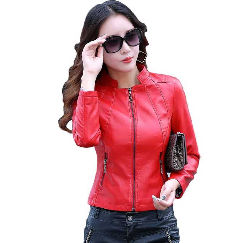Leather Faux Women's Leather 2026 Autumn PU Leather Jacket Women Fashion Black Motorcycle Short Jacket Faux Leather Coat Biker Soft Jackets Fem