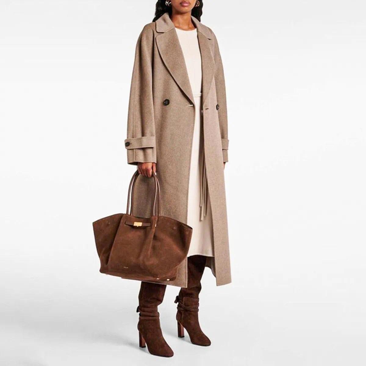 5A Tote bag designer bag DM Midi New York luxury bag Brown Suede shoulder bag High Quality Women's handbag Purse Large capacity Shopping bag Fa
