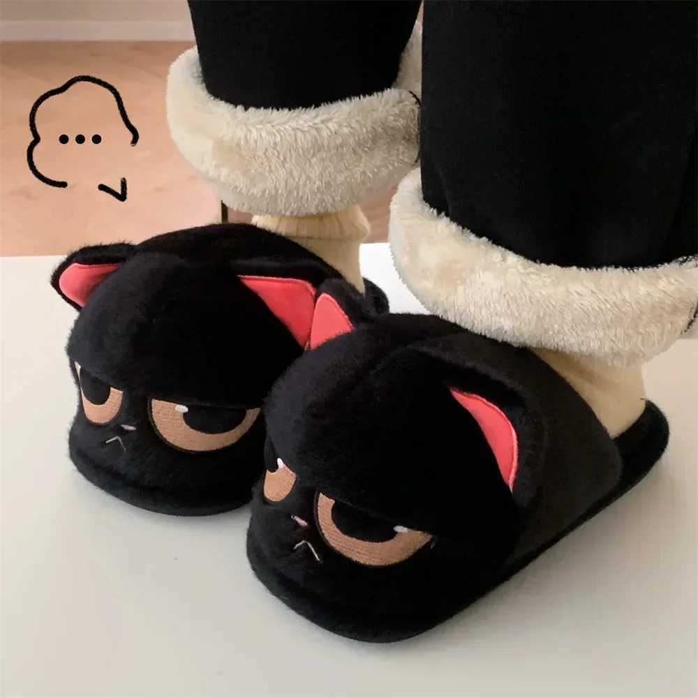 Women Fuzzy Home Slippers Winter Cartoon Cute Indoor Fluffy Slippers Non Slip Warm Cotton Shoes Couples Thick Sole Plush Slides T260922