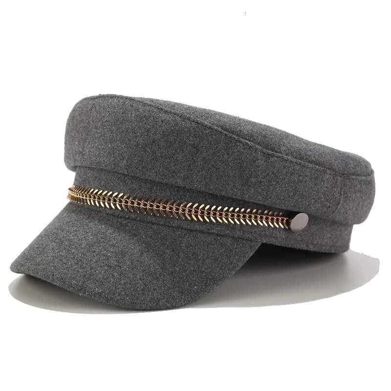 Women Berets Hat Trendy Beret Casual Military Cap Flat Captain Trucker Caps Fashion Pu Leather Travel Cadet Painter Octagonal Hats N260918