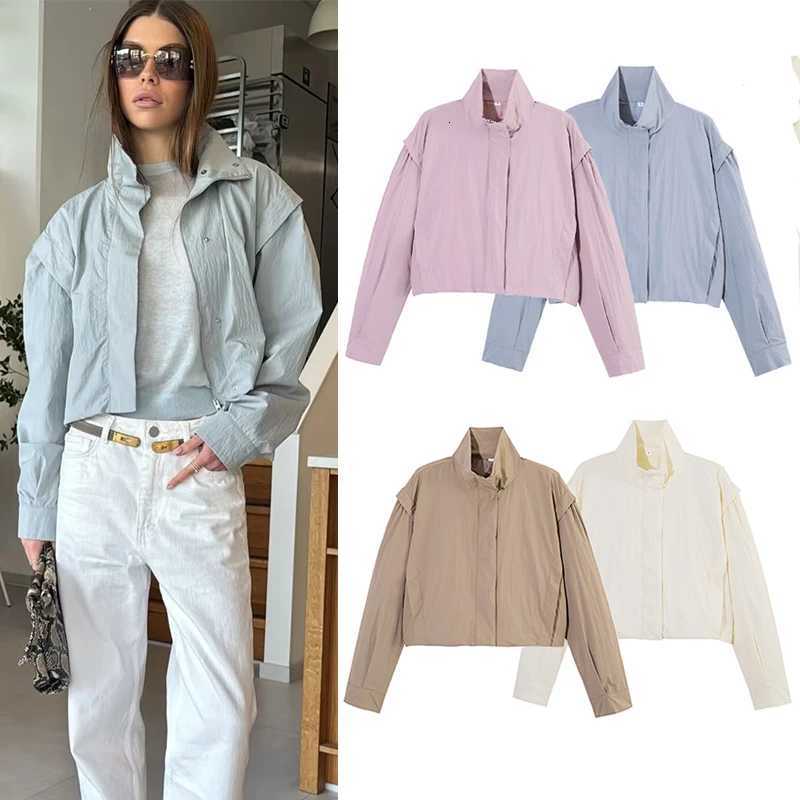 Women's Jackets Women's Jacket 2026 New Fashion Spring Summer Long-Sleeve Stand-Collar Sun Protection Jacket Casual Personality Female Out