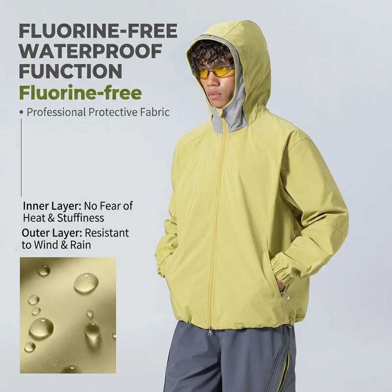 Women's Jackets Unisex Waterproof Hooded Jacket Breathable Windproof Urban-Light Outdoor Design with Adjustable Hem Hiking Trekking C260921