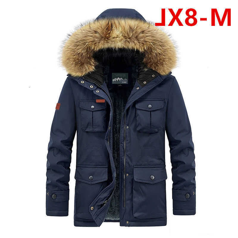 plus Parkas Men's size Down 8XL Men hooded Fashion Mens Parkas Thicken Male Thick Warm Coat Parkas Hooded Winter Windproof Man Jacket Parka men