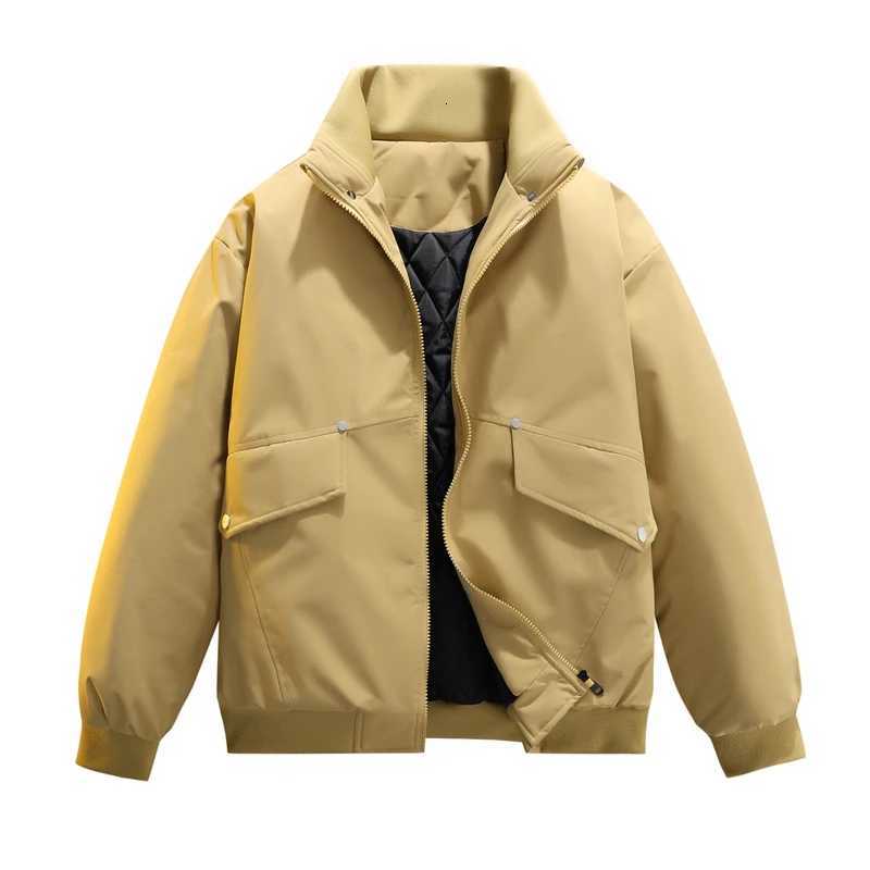 Color Men's Down Parkas Solid All-match Men Parkas Coats Fashion Casual Comfortable Outerwear Thicken Warm Windproof Cotton Jackets Winter New