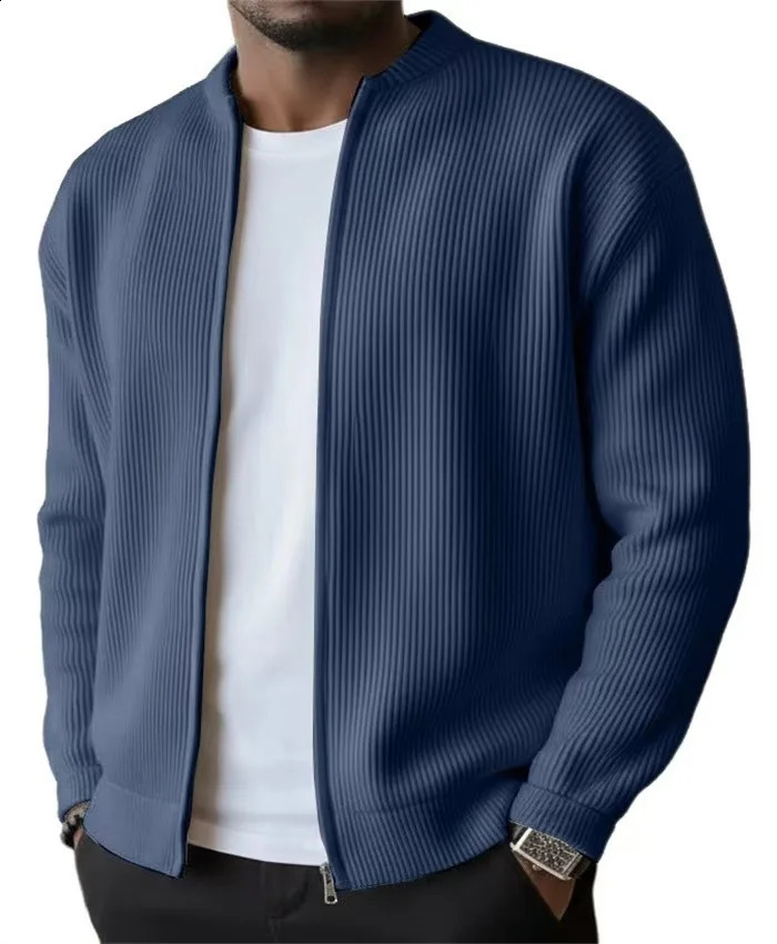 Corduroy Autumn Winter Zipper Jackets for Men Loose and Casual Cardigans for Men and Solid-Color Tops Are Trendy 260921