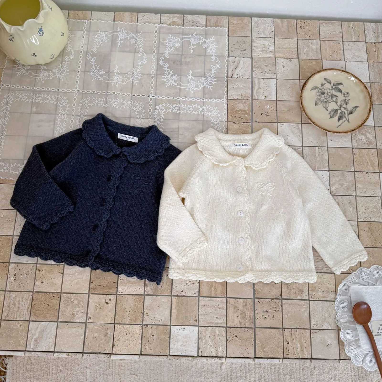 2026 Pullover deer New jonmi Autumn Baby Girls Embroidery Cardigan Sweaters Solid Color Korean Style Toddlers Kids Knitted Sweater C260921