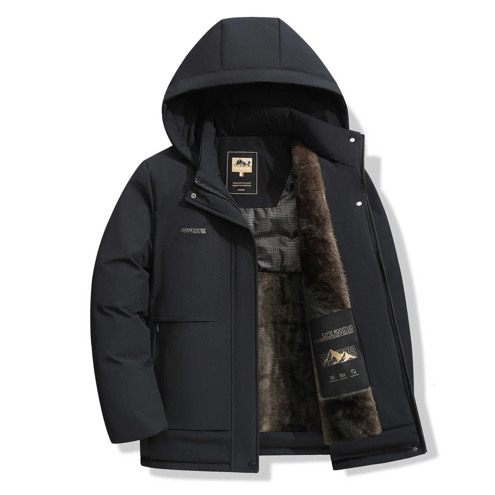 Inner Parkas Padded Men's Down Hooded Parkas Men's Winter Jacket Windbreak Thicken Thermal Winter Jackets for Men's Winter Coats Oute