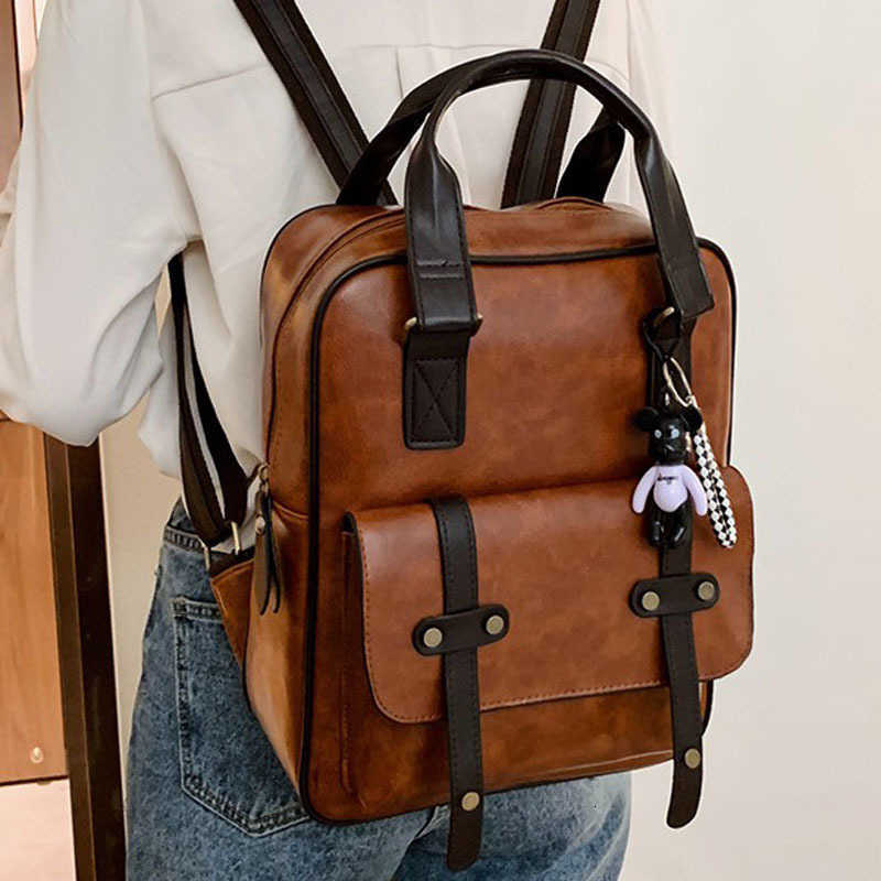 Zaino da uomo e stile da donna Zaino Zaini in pelle per giovani di alta qualità per borsa a tracolla per scuola per adolescenti Zaino mochila Cartel