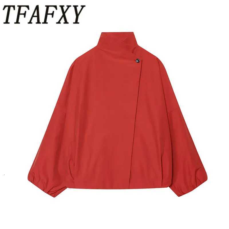 Women's Jackets TFAFXY 2026 Autumn Casual Chic Women Jackets Solid Long Sleeve Bomber Coats New Fashion Holiday Coats C260921