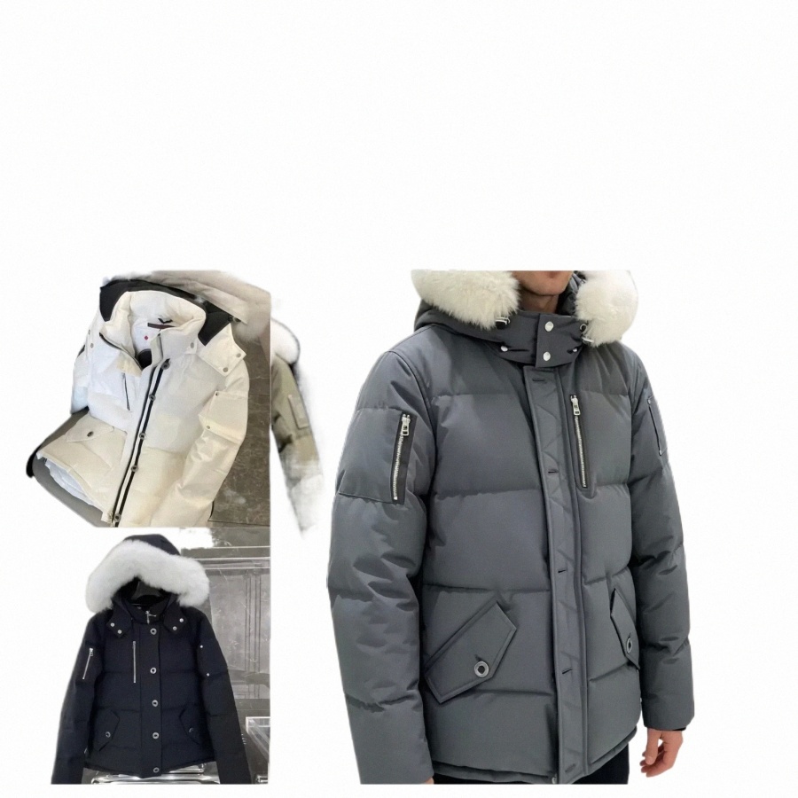 designer Parkas Jackets Mens Winter Outdoor Windbreakers Puffer Short Parka Down Jacket Removable Fur Collar Unisex Loose Fit Winter Thick Warm Coat