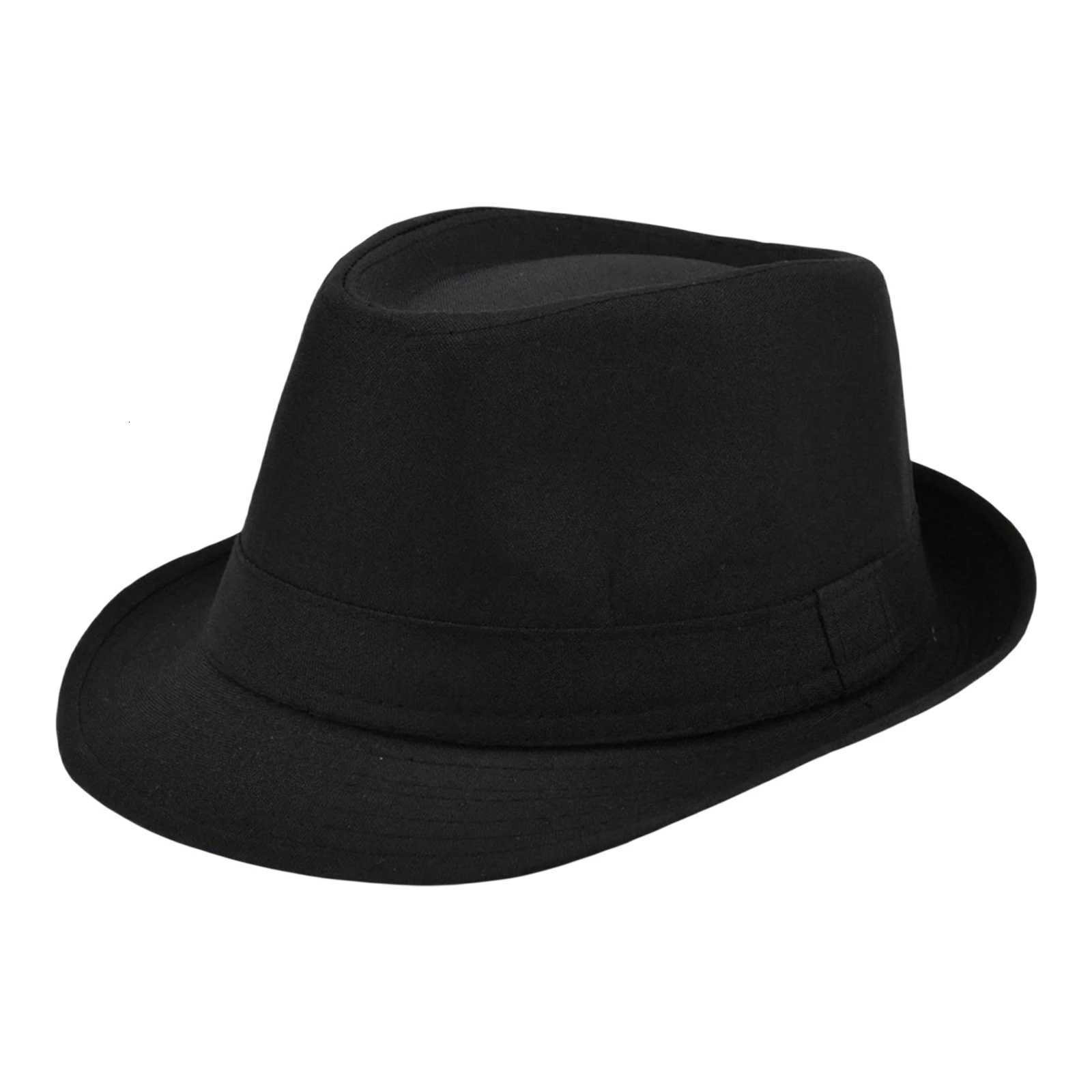 Hats Wide Brim Hats Bucket Men Women Solid Color Fedora Hats Trendy Jazz Cap Top Hat Casual Sun Hat for Daily Party Stage N260921