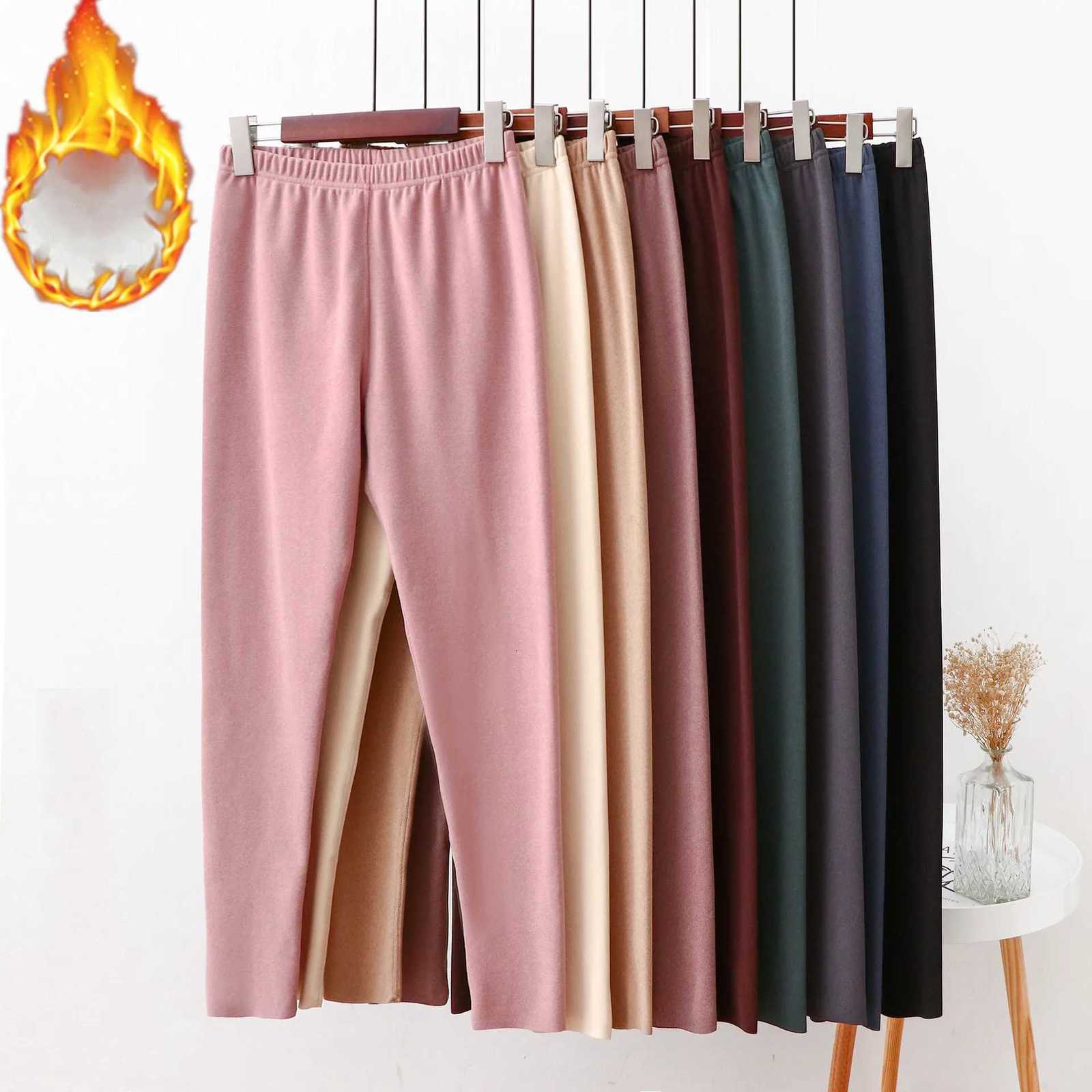 Thermal Underwear Women's Plus Size Thermal Pants for Women Seamless Double Sided Fleece Lined High Waisted Long Underwear LeggingsC260922