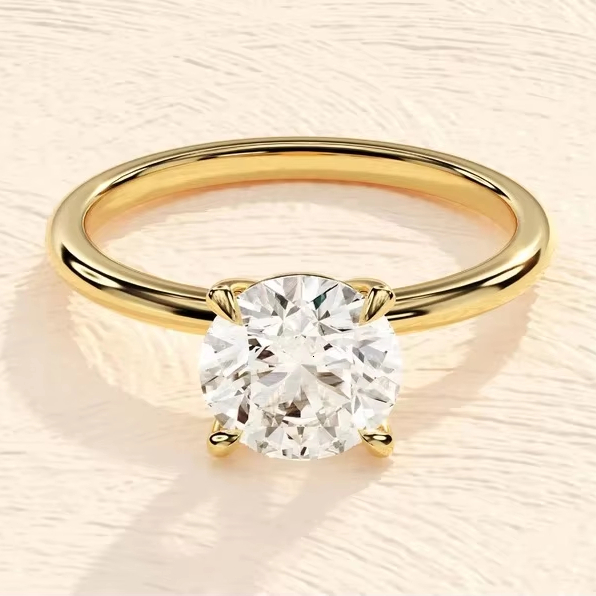Brilliant Cut 5CT Moissanite Vintage Engagement Ring 925 Sterling Silver Gold Plated Third Party Certified Promise Wedding Ring