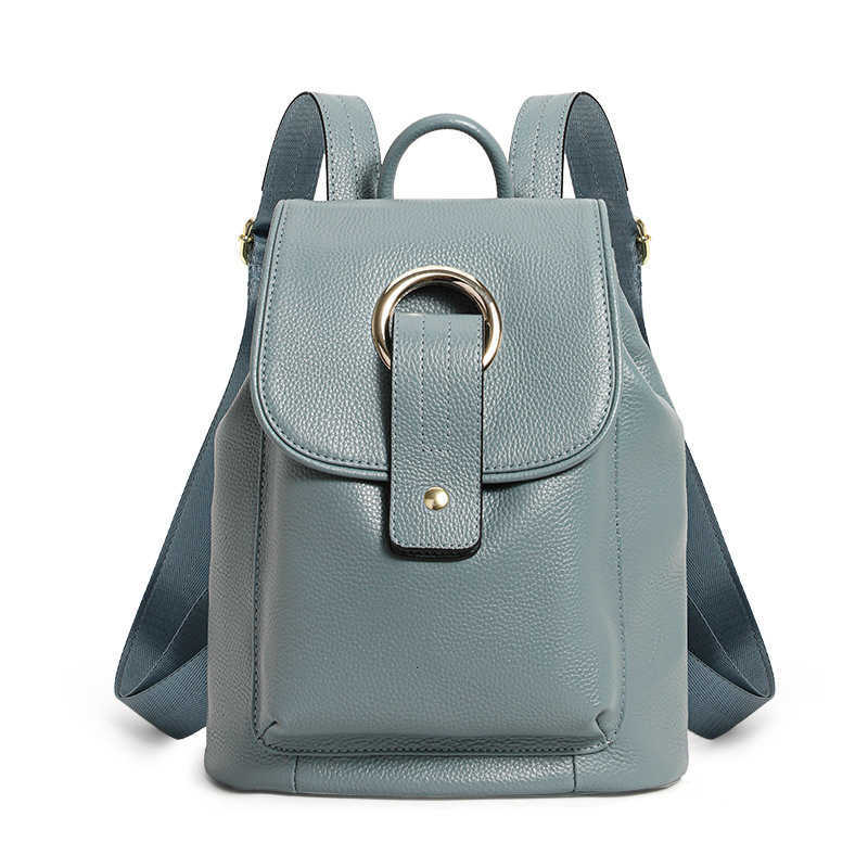 Zaino multitasche in vera pelle da donna stile moda zaino in pelle per donna 2026 Nuova borsa in pelle di mucca o borsa a tracolla H260922
