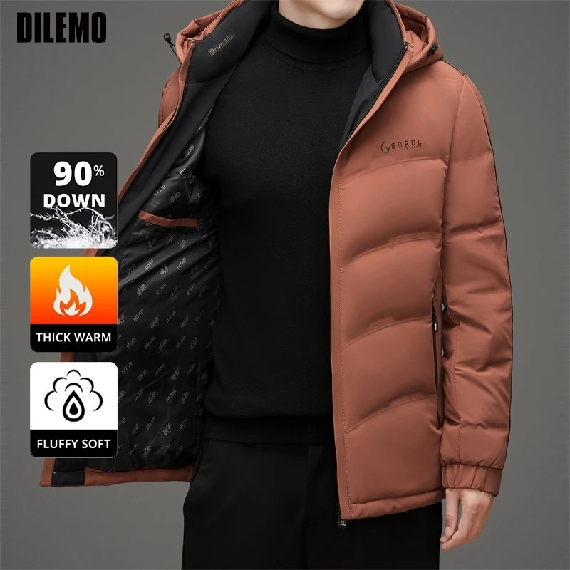 High End Thick Hooded Fashion Windbreaker Casual Mens Parkas Winter Warm Feather Puffer Jacket Outwear Down 260922