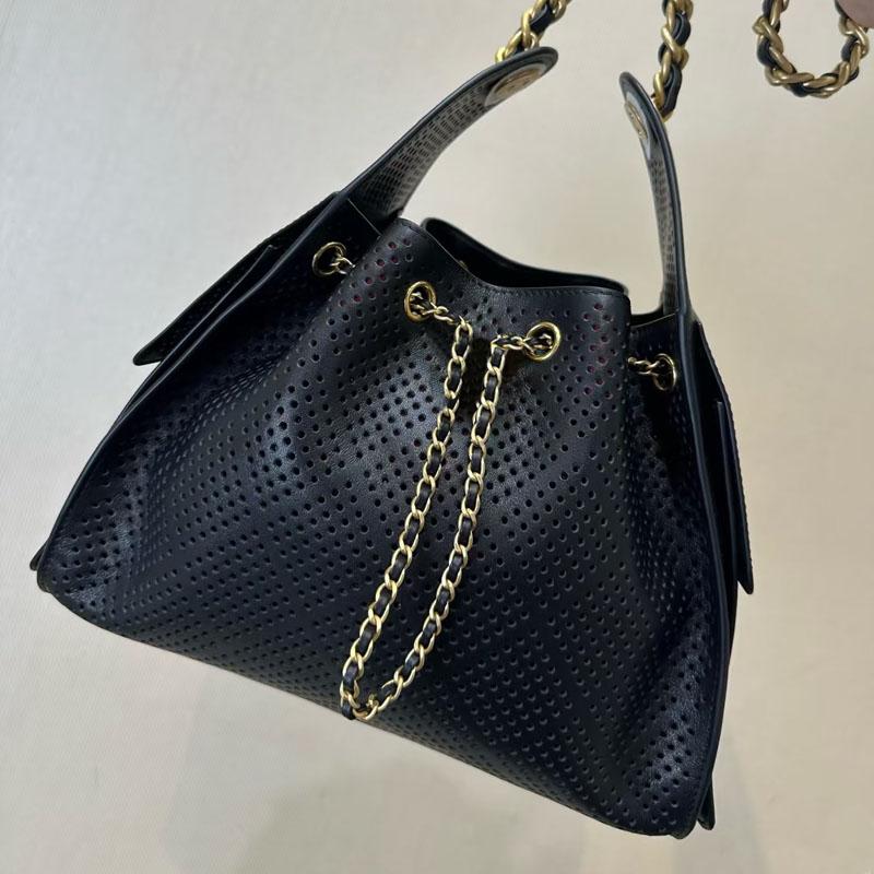 Designer's Simple Luxurious Women's Drawstring Bucket Bag New Soft Leather Shoulder Crossbody Bag Fashion Casual Shopping Bag Mirror Quali