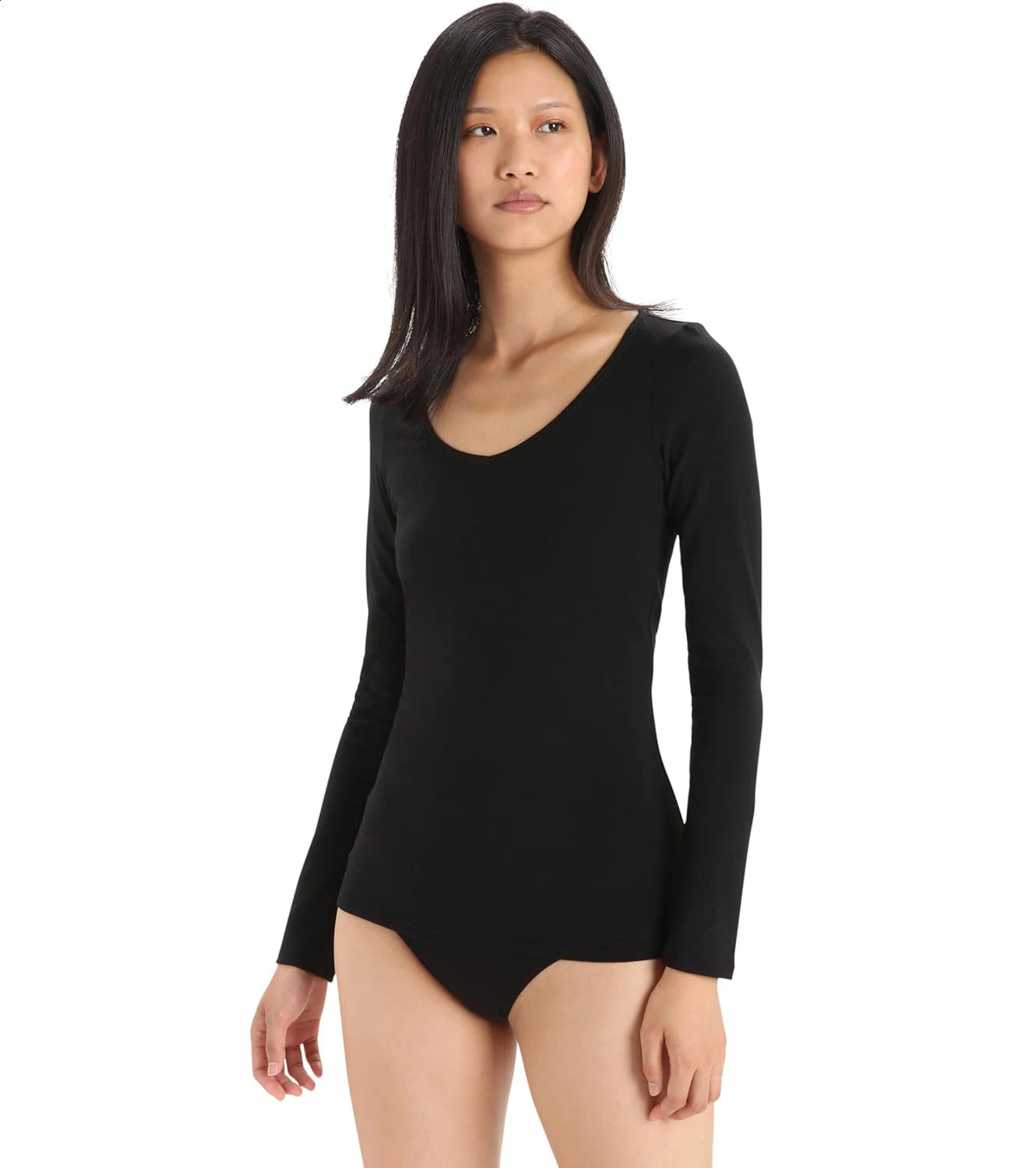 100% Superfine Merino Wool Base Layer Women Merino Wool Long Sleeve V Neck Shirt Thermal Underwear Wicking Breathable No-itch 260921