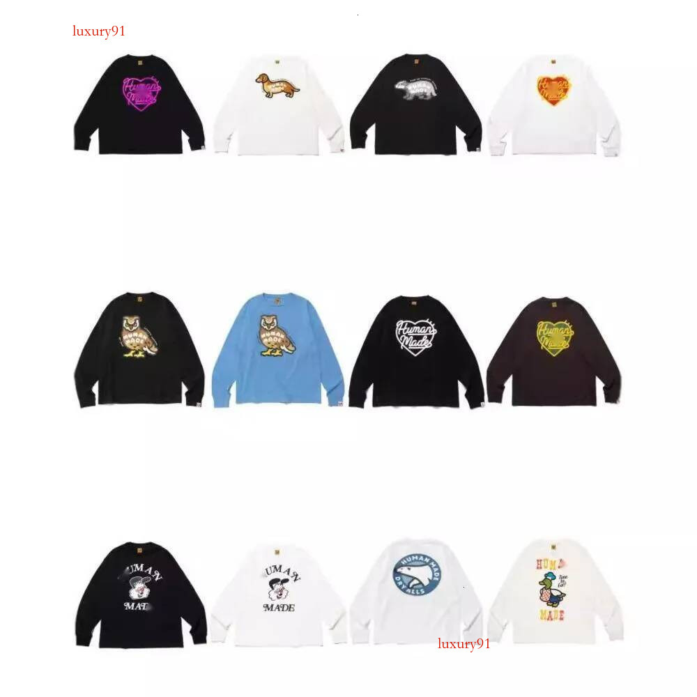 Designer Men's Pullover Duck Dog Letter Printed Heart Graffiti High Street Top Hip Hop Long Sleeve Tshirt Casual Cotton Human Sweatshirt
